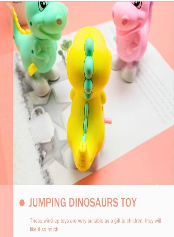 Munmoll Wind Up Crawling Dinosaur Baby Toys for Kids Jumping Toy for Kids Cute Dinosaur Toys Set with Key Winding UP and Moving Toy for Toddlers (Pack of 2) - Image 2